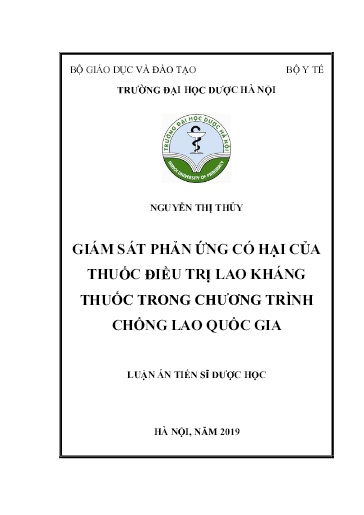 Luận án Giám sát phản ứng có hại của thuốc điều trị lao kháng thuốc trong chương trình chống lao quốc gia