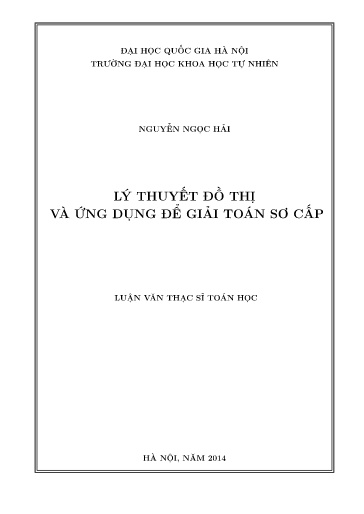 Luận văn Lý thuyết đồ thị và ứng dụng để giải Toán sơ cấp