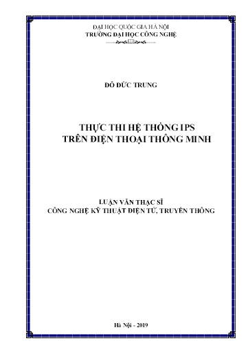 Luận văn Thực thi hệ thống IPS trên điện thoại thông minh